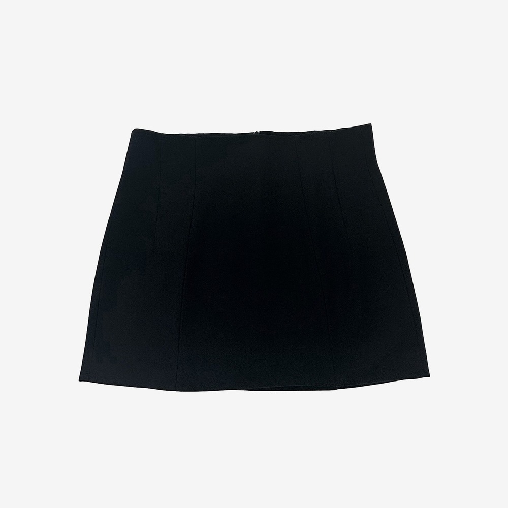 Zara Mini Skirt Size M Black High Waisted Minimalist Career Office Preppy